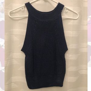 Navy Knit Tank Top